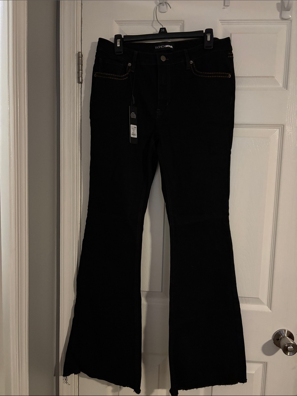Fashion Nova Black High-Rise Flare Jeans